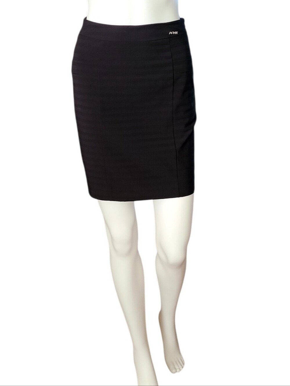 EXTE 1996 Black High-Waisted Pencil Mini Skirt - Made in Italy IT40